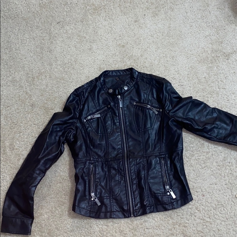 Black girls leather jacket